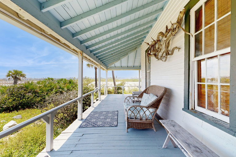 Terrace/patio, Fabulous Oceanfront Home With Ocean View, Wifi, Washer/dryer, & Central AC, Saint Johns