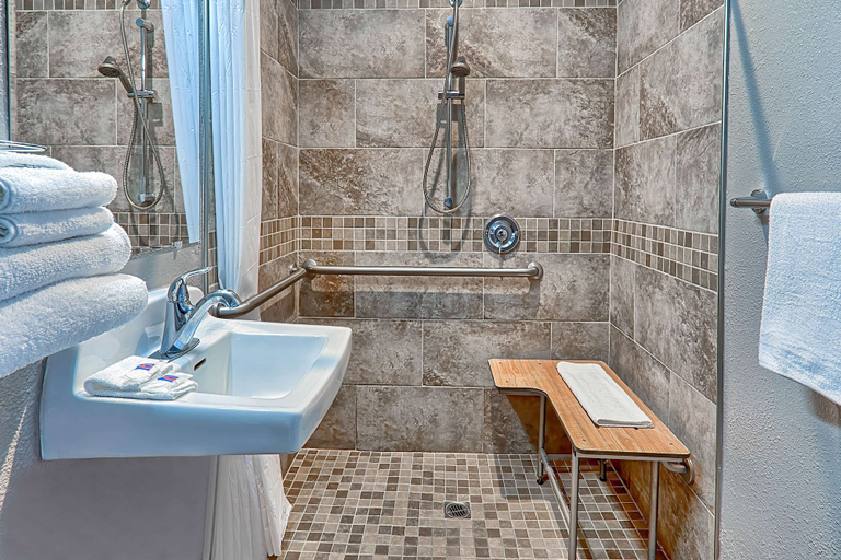 Bathroom 4, Motel 6 Lancaster, CA, Los Angeles