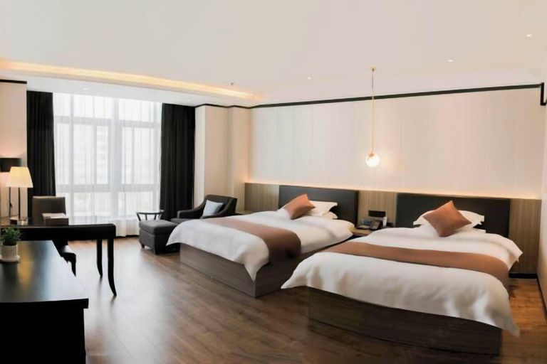 Bedroom 2, GYA Hotel (Yancheng Wengang Road High-speed Railway Station), Yancheng