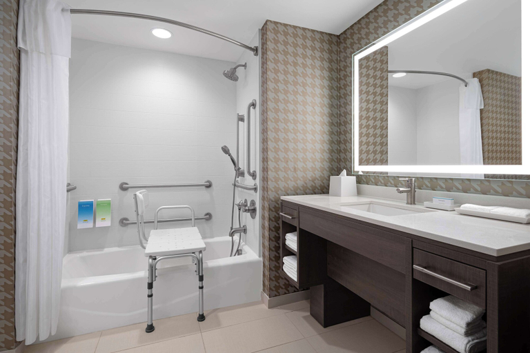 Bathroom 4, Home2 Suites by Hilton Des Moines at Drake University, Polk