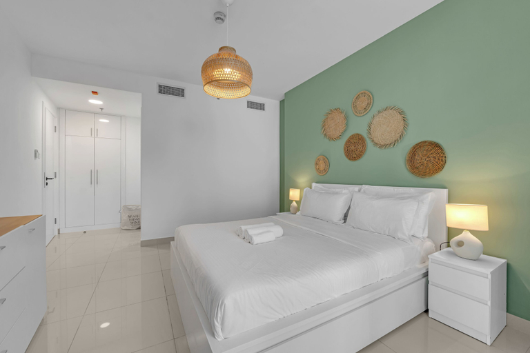 Bedroom 3, Waves - Charming Apt With Balcony, Minutes From The Beach, Dubai