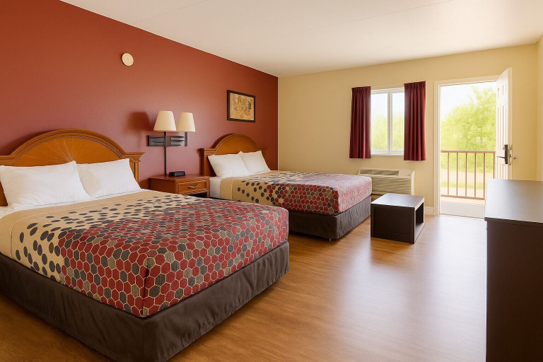Bedroom 2, Kings Inn Motel, Berks