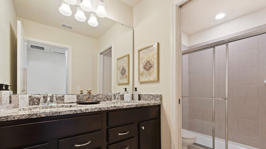 Bathroom 4, Opulent Villa With Pool & Spa, 10 Miles to Disney, Polk