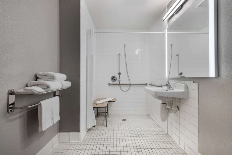 Bathroom 4, Motel 6 Santa Ana, CA, Orange