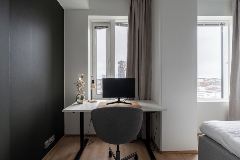 Bedroom 3, 12th Floor Sauna Retreat with Stunning City Views, Pirkanmaa