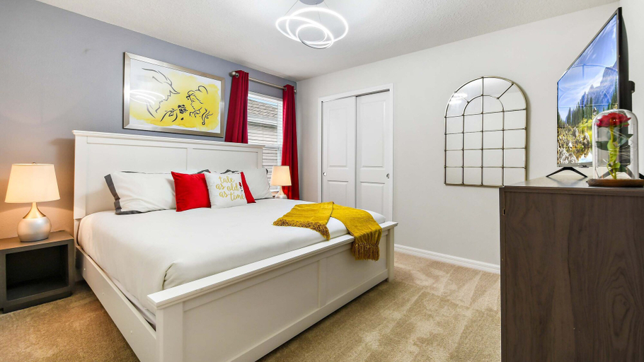 Bedroom 3, Spacious Home: Private Pool & Resort Access, Polk