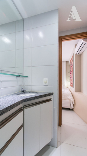 Bedroom 3, Excelente flat em Setúbal, Boa Viagem 1Q 3 pessoas. Conforto e ótima localização PM805, Recife