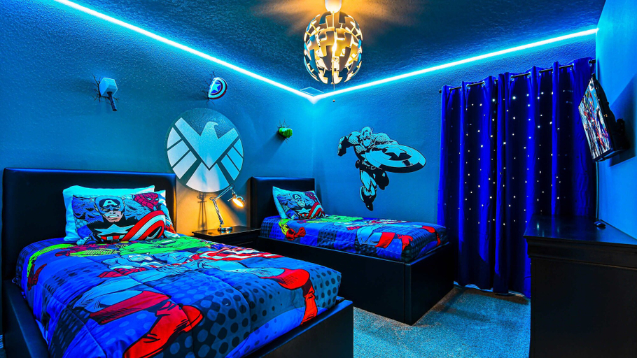 Bedroom 3, Extraordinary Solara 7BR Private Pool/spa Near Disney, Osceola