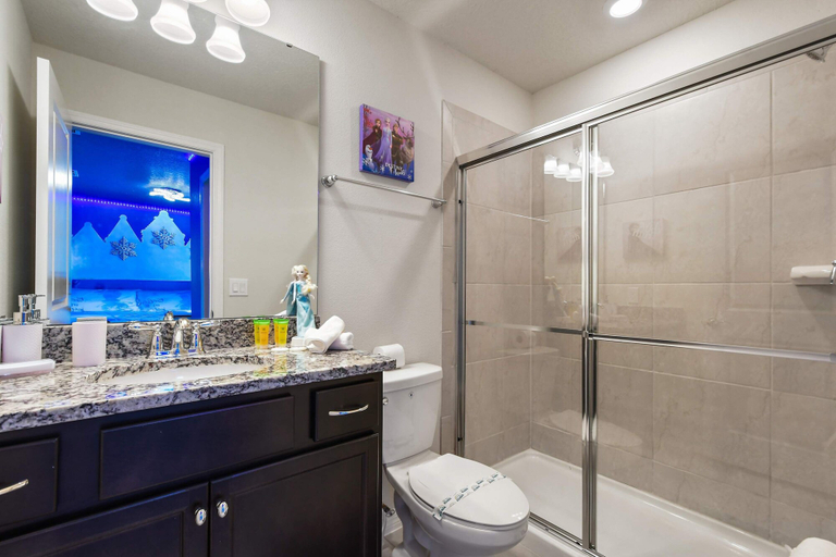 Bathroom 3, Iron Man Villa Pool Spa Near Disney 10br 3020, Polk