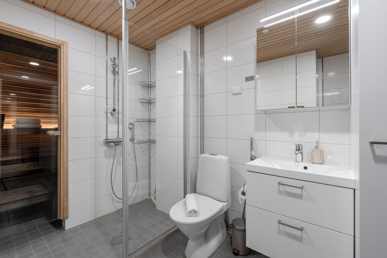 Bathroom 4, 12th Floor Sauna Retreat with Stunning City Views, Pirkanmaa
