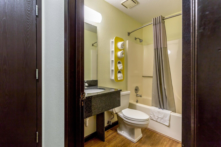 Bathroom 5, Motel 6 Troy, IL, Madison