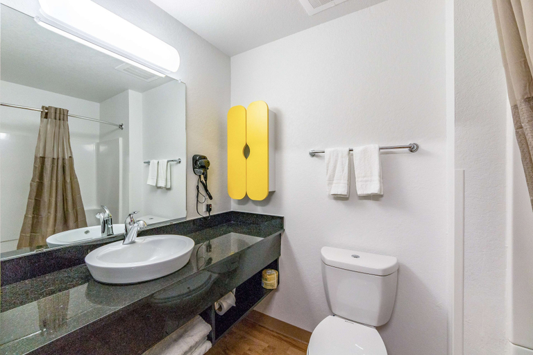 Bathroom 4, Studio 6 San Marcos, TX, Hays