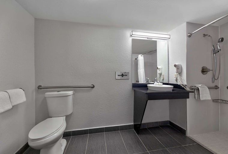 Bathroom 5, Studio 6 Denton, TX - UNT, Denton