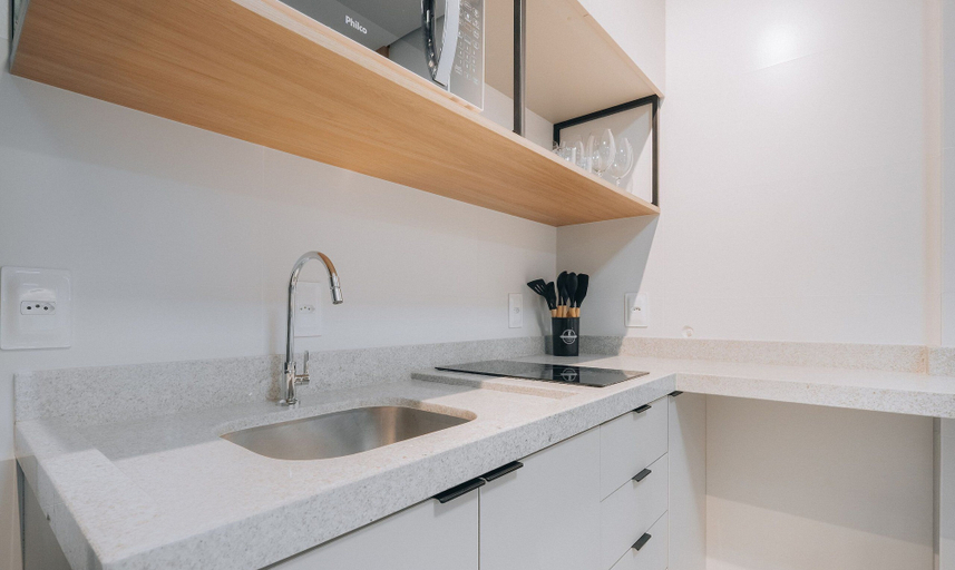 Private kitchen, Complete Studio in Floripa Mal0105, Florianopolis