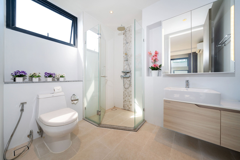 Bathroom, 2 BR Apt in Gem Resort in Bangtao, Pulau Phuket