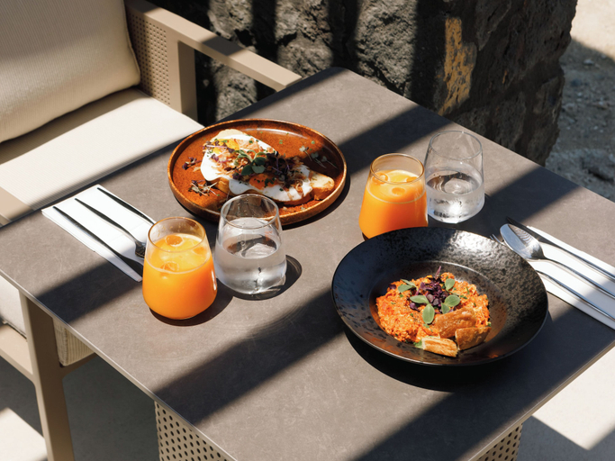 Breakfast meal, White Pearl Laokasti Suites, South Aegean