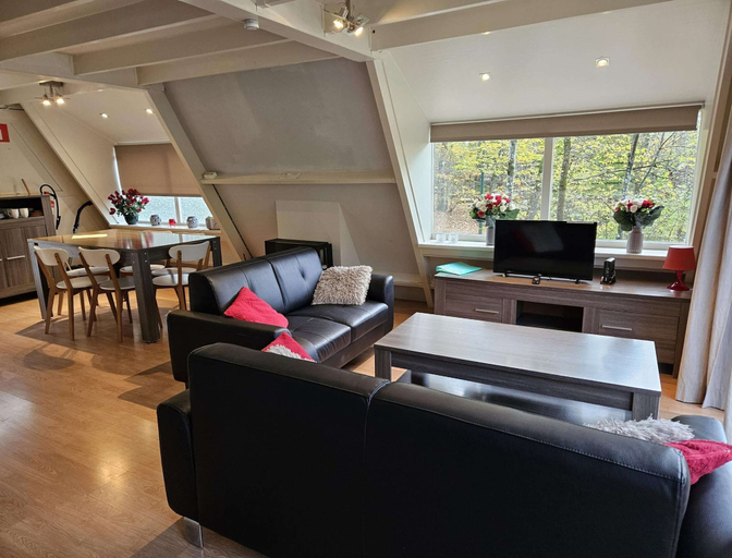 Living room, Serene Vacation Chalet in Durbuy, Luxembourg
