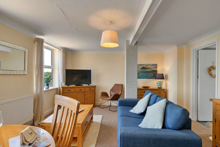 Living room 3, Seaside Apartment With Stunning Views, No Deposit, Cornwall