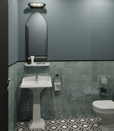 Bathroom 3, Maroon & Moss Residence, Budapesti