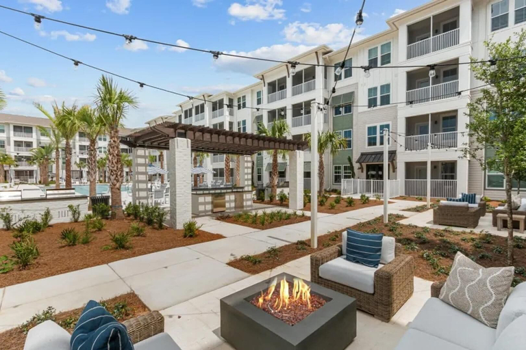 Fireplace 3, Landing Apartments at Perdido Key Beach Coast, Escambia