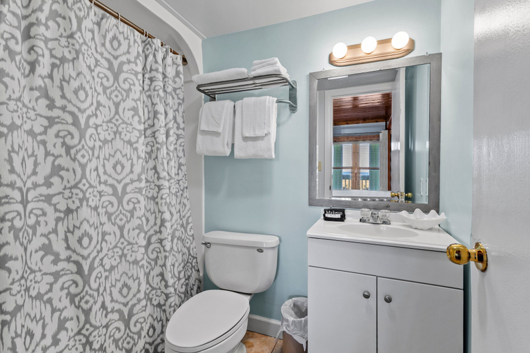 Bathroom 3, Oceanfront Inn Room #8 - Partial Ocean View - King Bed, Saint Lucie