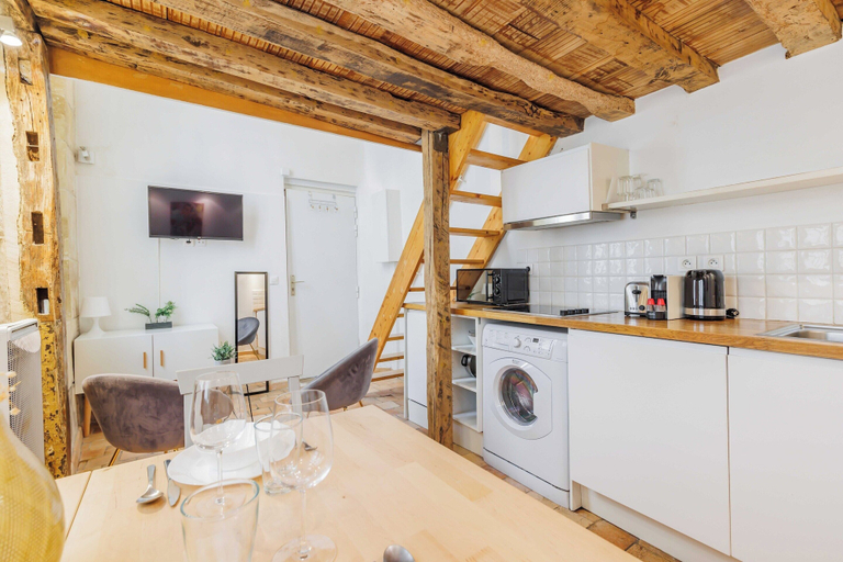 Private kitchen 2, Splendid Duplex - 1br/2p - Notre-dame/ile St-louis, Paris