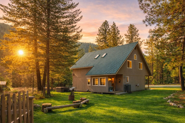 Exterior 4, Pine Tree Cottage 3 Bedroom Home by NW Comfy Cabins by RedAwning, Chelan