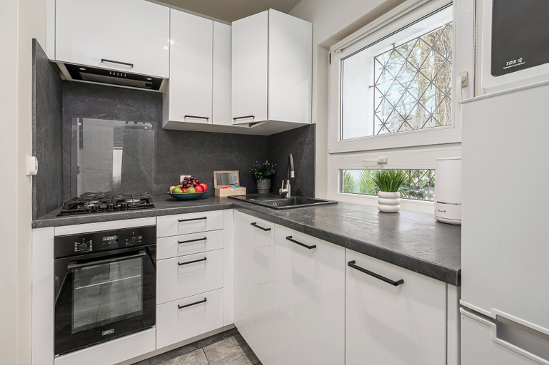 Private kitchen 5, Lumina cozy 3-room apart near the metro, Warsaw