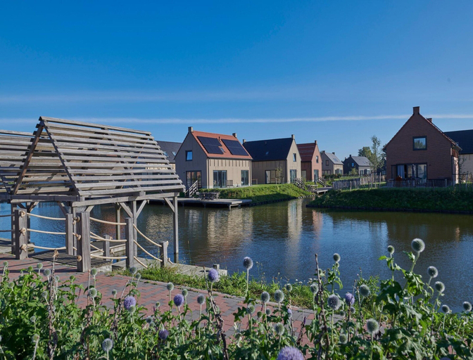 View from property 4, Villa by Lake Veere With Sauna, Goes