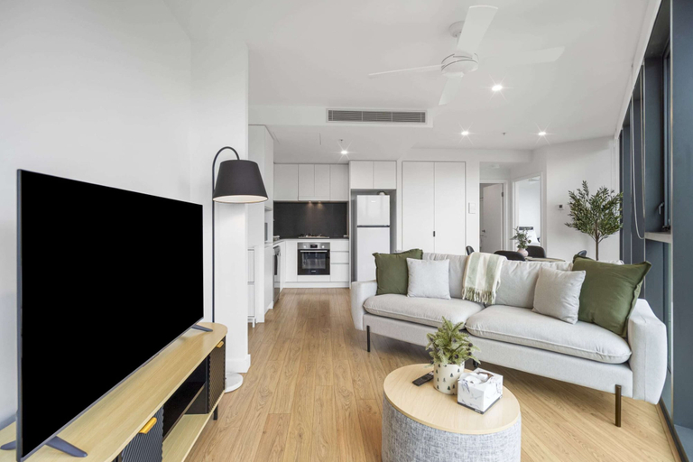 Living room 5, Stylish 1-bed Apartment in South Brisbane, Brisbane