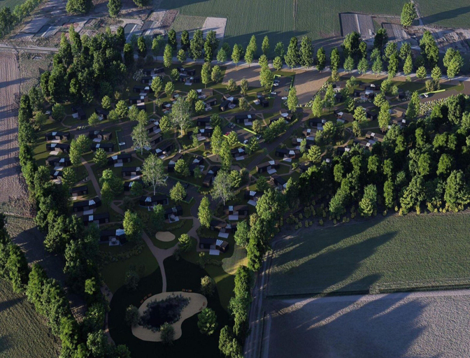 View from property 5, Premium Forest Retreat, Palette Resort De-steppe, Baarle-Nassau