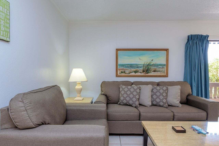Living area 2, Tiki 123 - Steps To Beach Condo W/ Pools & Balcony 1 Bedroom Condo, Cameron
