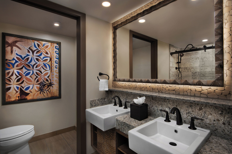 Bathroom 3, Disney's Polynesian Village Resort, Orange