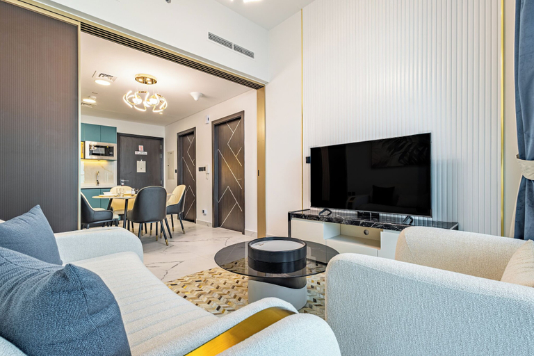 Living room 4, Superhost Spacious 1BR Arjan, Dubai