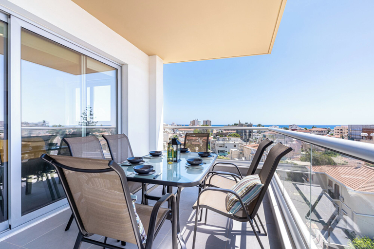Balcony, Silver Line 1-BR Apt & Balcony in Larnaca, Larnaca