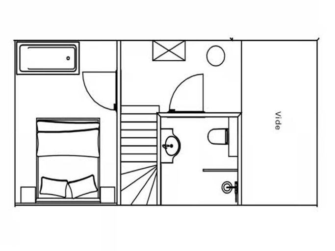 Floor plan 3, 4-person Lodge in Tiny House Style, Veere