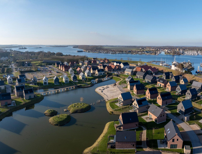 View from property 5, Villa by Lake Veere With Sauna, Goes