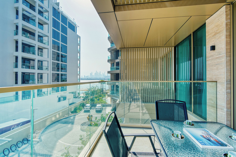 Balcony, PVH - Beach House - Luxurious 1BR, Dubai