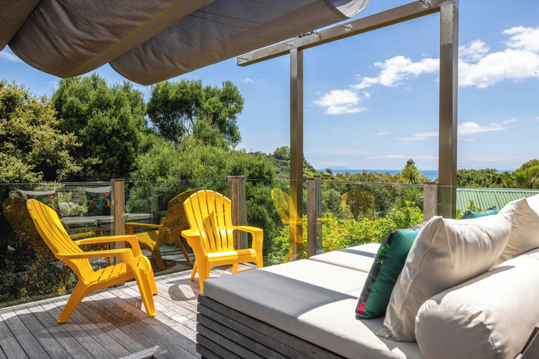 Terrace/patio, Villa De La Isla - Ocean Views Onetangi, Auckland
