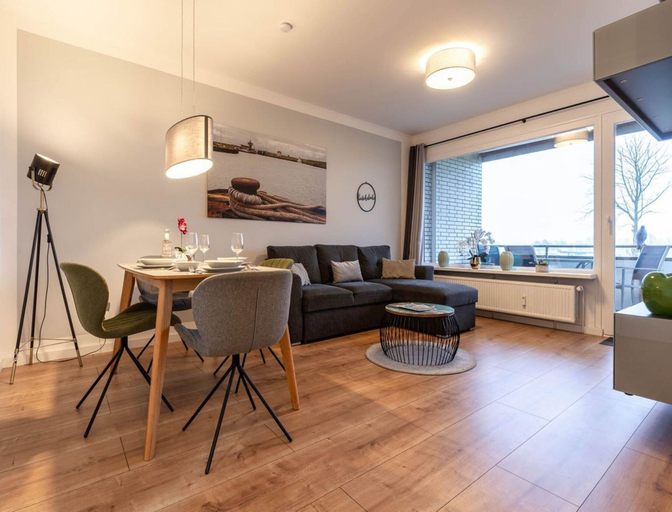 Living room 4, Ferienwohnung mit Balkon in Westerdeichstrich, Dithmarschen