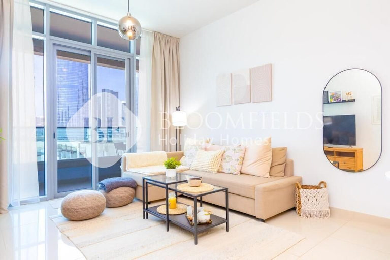 Living area 4, Bloomfields 1br The Pearl of Julphar, Abu Dhabi City
