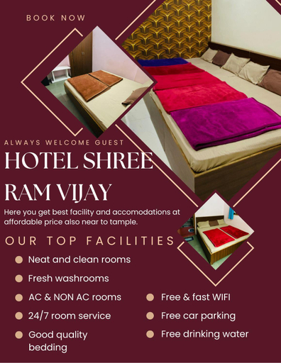 Bedroom 2, HOTEL SHREE RAM VLJAY , Ujjain