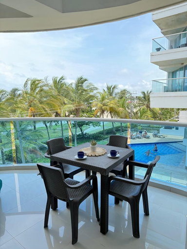 Balcony view, Caribbean Retreat, apartment 304, Cartagena de Indias