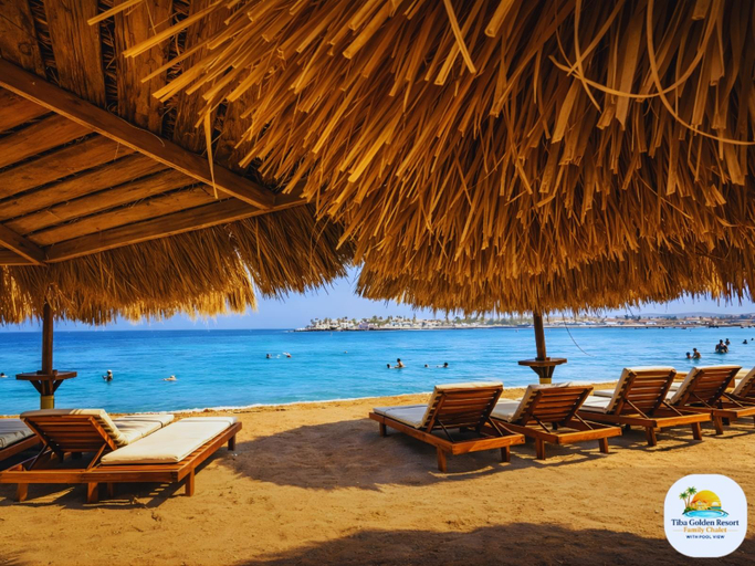 Private beach 2, Tiba Golden Resort Private Family Chalet Pool View, Al-Ghurdaqah