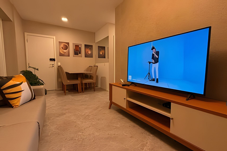 Living area 2, Oasis Air Brooklin com vaga de garagem, São Paulo