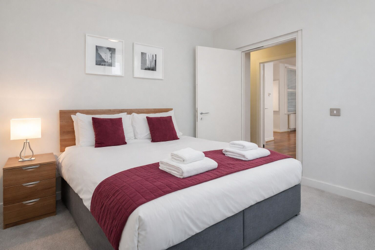 Bedroom 3, Roomspace Apartments -Sterling House, London