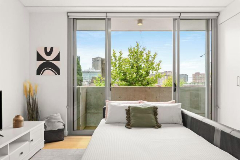 Bedroom 3, Central stylish 1 bedroom with balcony and air-con, Sydney