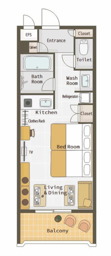 Room 5, Prince Plage Okinawa 406, Onna