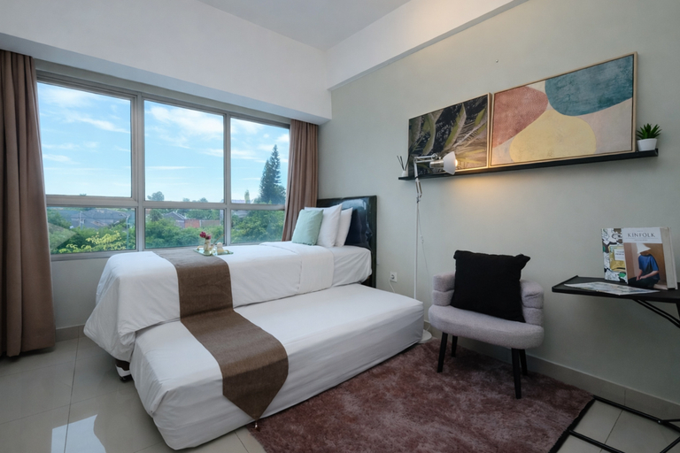 Bedroom 4, Chic and Cozy Studio Space at Apartment Springlake Summarecon Bekasi By Travelio, Bekasi