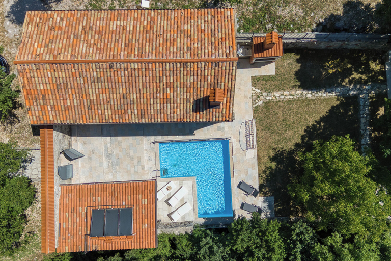 Aerial view 3, Stone Villa Galant with Pool, Lanišće